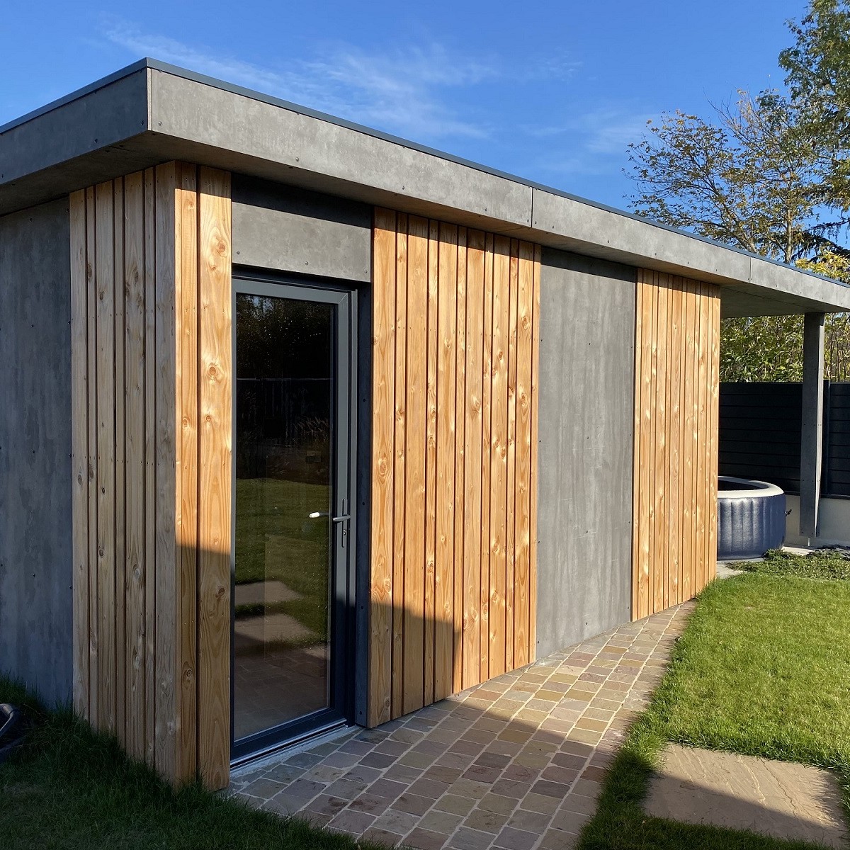 pool house, studio de jardin, studio de jardin piscine, studio exterieur, studio en bois, piscine pool house