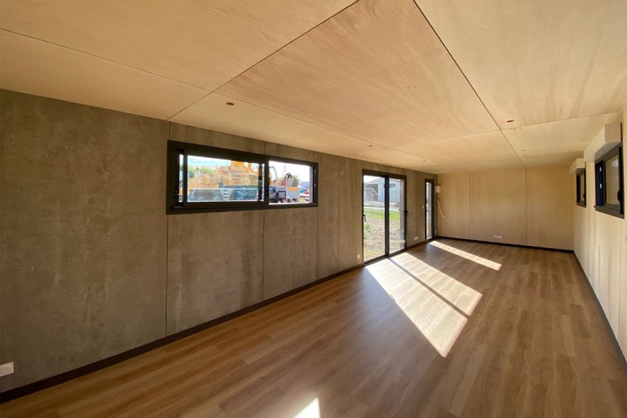 photo intérieur d'un studio de jardin en bois